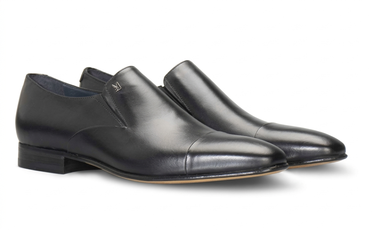 Black Leather Loafer (44005)