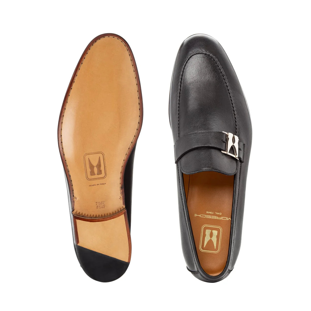 Black Leather Loafer (44018)