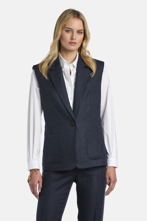 Waistcoat (Valeggio Navy Blue)