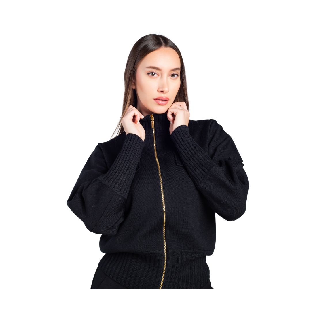 MERLO - Knit bomber jacket