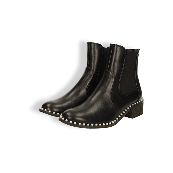 BLACK LEATHER BOOTS (2487B-1-J)