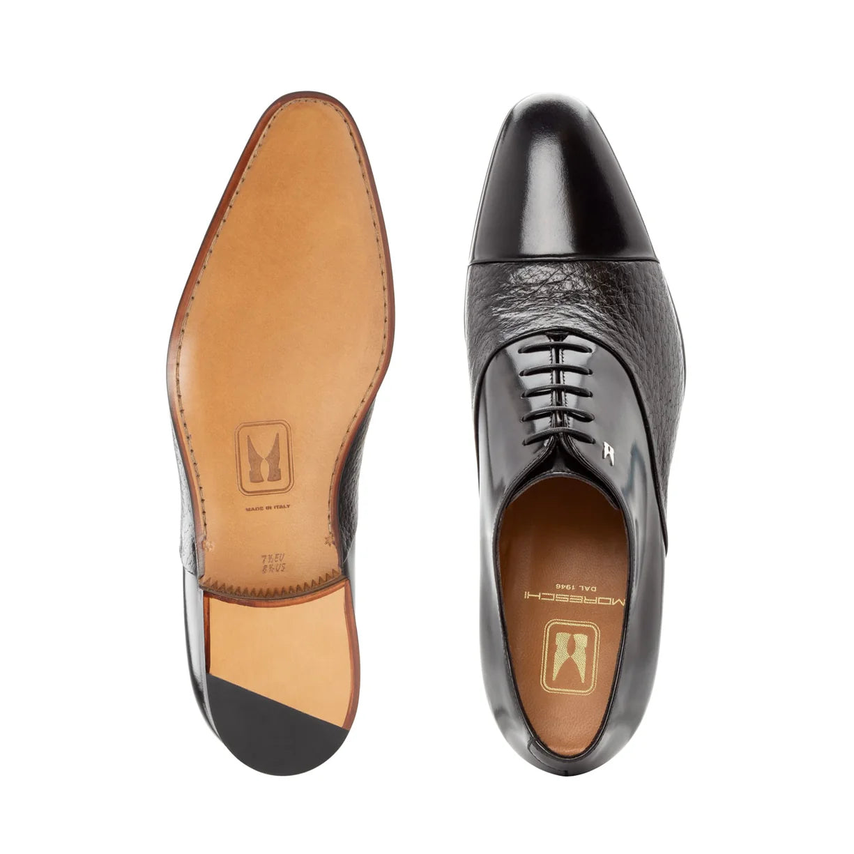 Black Leather Lace-up (44003)