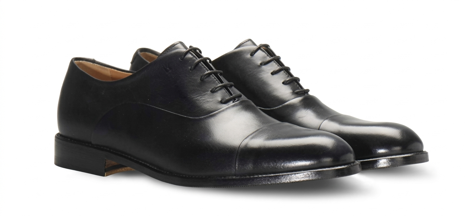 Black Leather Lace-up (44512)